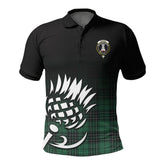 McLean Hunting Ancient Tartan Crest Polo Shirt - Thistle Black Style