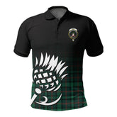 Ross Hunting Modern Tartan Crest Polo Shirt - Thistle Black Style