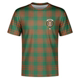 Menzies Green Ancient Tartan Crest T-shirt