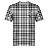 Scott Black & White Modern Tartan Crest T-shirt