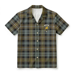 Campbell Argyll Weathered Tartan Crest Hawaiian Shirt