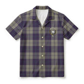 Cunningham Dress Blue Dancers Tartan Crest Hawaiian Shirt