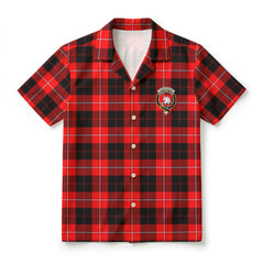 Cunningham Modern Tartan Crest Hawaiian Shirt