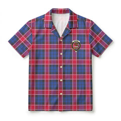 Graham of Menteith Red Tartan Crest Hawaiian Shirt