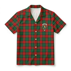 Stewart Atholl Modern Tartan Crest Hawaiian Shirt