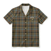 Stewart Hunting Weathered Tartan Crest Hawaiian Shirt