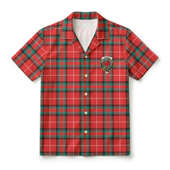 Stewart (Stuart) of Bute Tartan Crest Hawaiian Shirt