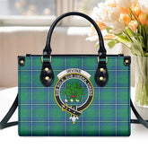 Irvine Ancient Tartan Crest Leather Handbag