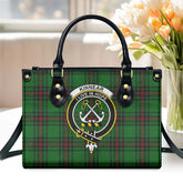 Kinnear Tartan Crest Leather Handbag