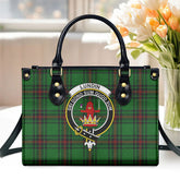 Lundin Tartan Crest Leather Handbag