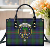 MacEwan Modern Tartan Crest Leather Handbag