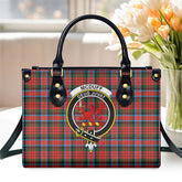 McDuff Modern Tartan Crest Leather Handbag