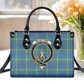 McIntyre Hunting Ancient Tartan Crest Leather Handbag