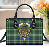 Mow Tartan Crest Leather Handbag