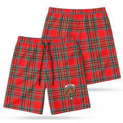 Binning (of Wallifoord) Tartan Crest Men's Beach Shorts