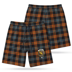 Broun Ancient Tartan Crest Men's Beach Shorts