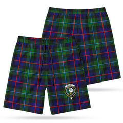 Calder (Calder-Campbell) Tartan Crest Men's Beach Shorts