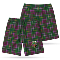 Crosbie Tartan Crest Men's Beach Shorts