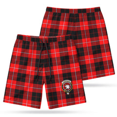 Cunningham Modern Tartan Crest Men's Beach Shorts
