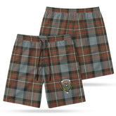 Fergusson Weathered Tartan Crest Men's Beach Shorts