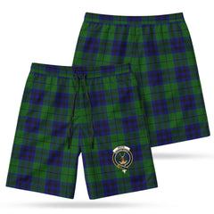 Keith Modern Tartan Crest Men's Beach Shorts