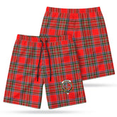 MacBain Tartan Crest Men's Beach Shorts