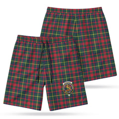MacIntosh Hunting Modern Tartan Crest Men's Beach Shorts