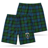 MacKay Modern Tartan Crest Men's Beach Shorts