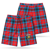 MacTavish Modern Tartan Crest Men's Beach Shorts