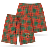 McAulay Ancient Tartan Crest Men's Beach Shorts
