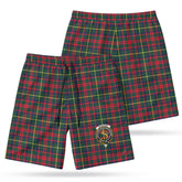 McIntosh Hunting Modern Tartan Crest Men's Beach Shorts
