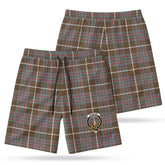 McIntyre Hunting Weathered Tartan Crest Men's Beach Shorts