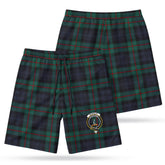 McKinlay Modern Tartan Crest Men's Beach Shorts