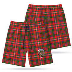 McKinnon Modern Tartan Crest Men's Beach Shorts