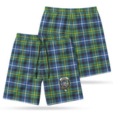 McNeil of Barra Ancient Tartan Crest Men's Beach Shorts