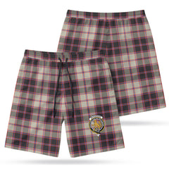 McPherson Hunting Ancient Tartan Crest Men's Beach Shorts