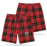 McQueen Modern Tartan Crest Men's Beach Shorts