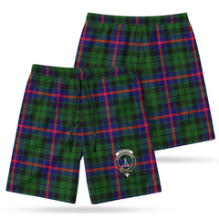 Morrison Modern Tartan Crest Men's Beach Shorts