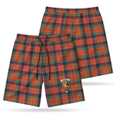 Nicolson Ancient Tartan Crest Men's Beach Shorts