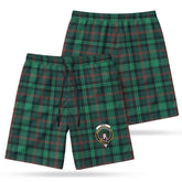 Ross Hunting Modern Tartan Crest Men's Beach Shorts