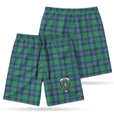 Shaw Ancient Tartan Crest Men's Beach Shorts