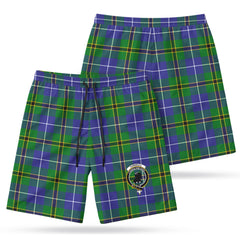 Turnbull Hunting Tartan Crest Men's Beach Shorts