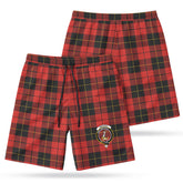 Wallace Weathered Tartan Crest Men's Beach Shorts