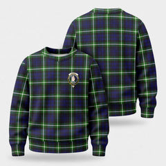 Lamont Modern Tartan Crest Sweater