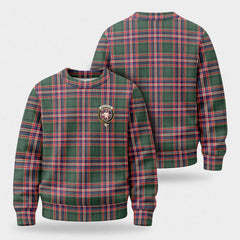 MacFarlane Hunting Modern Tartan Crest Sweater