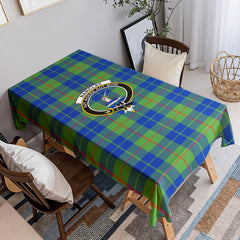 Barclay Hunting Ancient Tartan Crest Tablecloth