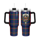 Agnew Modern Tartan Crest 40 oz Insulated Tumbler with Handle