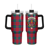 Auchinleck Tartan Crest 40 oz Insulated Tumbler with Handle