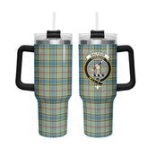 Balfour Blue Tartan Crest 40 oz Insulated Tumbler with Handle