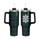 Black Watch Tartan Crest 40 oz Insulated Tumbler with Handle